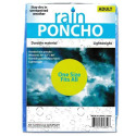 80-Inch Hooded Rain Poncho, Assorted Colors