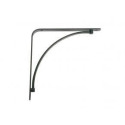 8-Inch Manchester Black Decorative L-Bracket