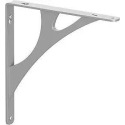 12-Inch Satin Nickel Manhattan Style Premium Decorative Shelf Bracket