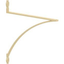 8-Inch Satin Gold Lewiston Style Premium Decorative Shelf Brackets