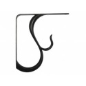 8-Inch Baton Rouge Black Decorative L-Bracket