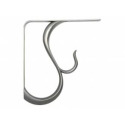 8-Inch Baton Rouge Satin Nickel Decorative L-Bracket