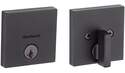 Downtown Square Matte Black Deadbolt With Smart Key 