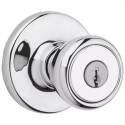 Polished Chrome Keyed Tylo Knob With Pin And Tumbler