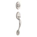 Chelsea Satin Nickel Handleset With Juno Knob Deadbolt Keyed One Side