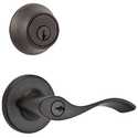 690 Balboa Keyed Entry Lever And Single Cylinder Deadbolt Combo Pack In Venetian Bronze