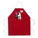 Cow Barbeque Apron In Red