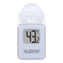 White Digital Window Thermometer, Battery Powered