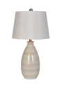 28-Inch Ceramic Table Lamp In Beige And White