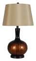 26-1/2-Inch Blackened Copper Glass Table Lamp
