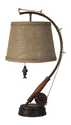 22-1/2-Inch Polyresin Fishing Rod And Reel Table Lamp
