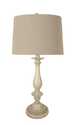 27-1/2-Inch Polyresin White-Washed Table Lamp