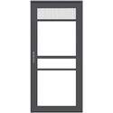 36-Inch X 81-Inch Graphite Aluminum Platinum Retractable Screen Door, Left-Hand