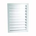 12-Inch X 12-Inch White Aluminum Dual Louver