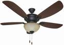 52-Inch Viento 5-Blade Aged Bronze Single Light LED Ceiling Fan