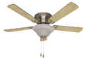 52-Inch Ascot Brushed Nickel Hugger-Style Ceiling Fan