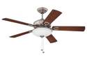 52-Inch Brushed Nickel Maddox Ceiling Fan With Reversible Blades