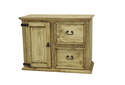 Honey 2-Drawer & 1-Door Filing Cabinet