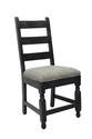 San Jose Black Chair With Upholstered Seat