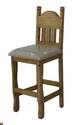 Rustic 30-Inch Barstool With Cushioned Seat