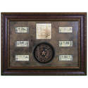 Shadowbox With Seal, Map And Money