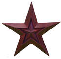 29-Inch Red Wooden Star