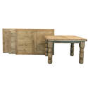 84-Inch Wood Top Dining Table