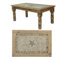 6-Foot Stone Dining Table With Stone Star