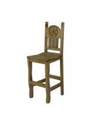 30-Inch Barstool With Wood Seat And Star