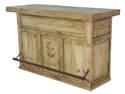 41-Inch Honey Pine Bar With Footrail And Star