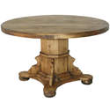 Ixtapa Round Wood Top Dining Table