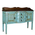 Henriette Turquoise And Walnut Sideboard