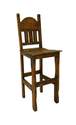 30-Inch Medio Finish Barstool With Wood Seat