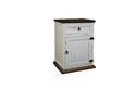 Mission Distressed White 1-Drawer & Right Side Door Nightstand