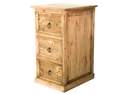 Honey Pine 3-Drawer File Cabinet