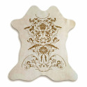 Mini White Baroque Hide Area Rug