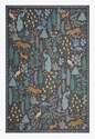3-Foot 9-Inch X 5-Foot 9-Inch Menagerie Forest Black Area Rug