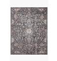 7-Foot 10-Inch X 10-Foot Cassandra Collection Charcoal & Rust Area Rug