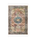 7-Foot 6-Inch X 9-Foot 6-Inch Skye Collection Rust & Blue Area Rug
