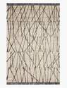 5-Foot 2-Inch X 7-Foot 6-Inch Alice Collection Cream & Charcoal Area Rug