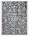 5-Foot 3-Inch X 7-Foot 9-Inch Cassandra Collection Blue & Rust Area Rug