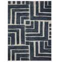 4-Foot x 2-Foot 7-Inch Hagen Collection Blue & White Area Rug