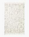 5-Foot x 7-Foot Ronnie Collection Ivory & Charcoal Area Rug
