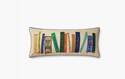 35 X 13-Inch Cream Embroidered Book Club Throw Pillow