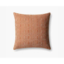 22-Inch Orange & Ivory Indoor/Outdoor Throw Pillow
