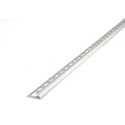 Tile Cap 375 3/8 8 ft Satin Clear Anodized