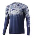 Men's Medium Bluefin Icon X Refraction Camo Fade Long Sleeve Shirt