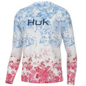 Extra-Large Crystal Blue Huk Fin Fade America Pursuit Long-Sleeve Shirt