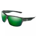 Matte Black/Smoke/Green Mirror Huk Spar Sunglasses