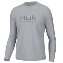 Small, Harbor Mist, 100% Polyester, Huk Vented Pursuit, Long-Sleeved T-Shirt